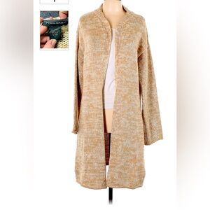 BANANA REPUBLIC large open long sweater cableknit open cardigan knit jacket